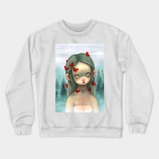 Red Butterflies Crewneck Sweatshirt